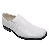 M13211 White Tuxedo Loafer Shoe + free gift