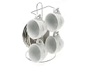 PT Cappuccino Set Tasteful, Ceramic with Stand