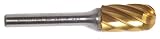 Champion SC1NF Titanium Nitrite Coated Burs Solid Carbide 1/4 Cutter Diameter 3/4 Length of Cut