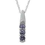 Asher Tanzanite Three Stone Pendant