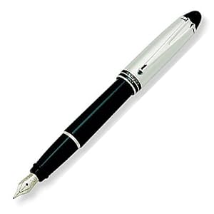Aurora Ipsilon Black w  Chrome Cap Fountain Pen