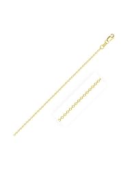 0.8mm 14K Yellow Gold Cable Link Chain
