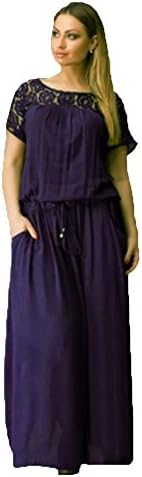 INTERBUY Women's Summer Lace Short Sleeve Casual Dress Plus Size L-6XL 6XL