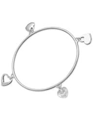 Bangle Heart Charm Bracelet