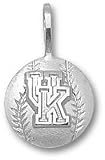 Kentucky Wildcats Solid Sterling Silver ''UK'' Baseball Pendant