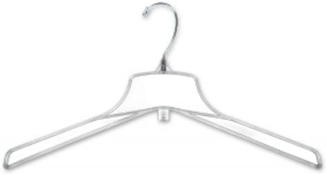 Box of 100 New Retails Clear Break-Resistant Plastic Coat Hangers 17 Inch