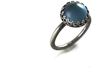 Sterling Silver Mood Ring - Small with Fancy Bezel