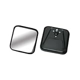 Rugged Ridge 11002.02 Mirror Head Square Convex Black For 1955-86 Jeep CJ5 CJ6 CJ7 and CJ8 Scrambler