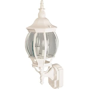 Heath Zenith SL-4197-WH Oversize Motion-Activated Eight-Sided Lantern White,...
