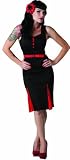 Living Dead Souls Womens/Juniors BELTED SWEETHEART PENCIL DRESS WITH PLEATS