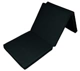 Oxid7 Faltmatratze, Gäste Matratze, Gästebett, Bett, Klappmatratze, Reisematratze, Campingbett zusammenklappbar, faltbar, Farbe: schwarz (195x65cm)