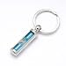 Rhodium plated sand timer key ring