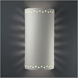 Sun Dagger Open Top and Bottom Extra Large Cylinder Outdoor Wall Sconce Finish: Hammered Pewter, Cutout Option: Horse