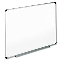 Universal 48 x 36 in. Melamine Dry Erase Board with Aluminum/Plastic Frame