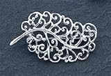 Sterling Silver Filigree Leaf Pin