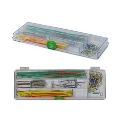 Steckbr�cken Drahtbr�cken Steckboards 140 tlg. SET 10mm-130mm farbig isoliert