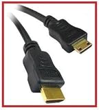 PTC 6ft PREMIUM GOLD SERIES MINI HDMI TO HDMI v1.3 Certified Cable for CANON VIXIA HD Camcorders, HF series and others with Mini HDMI output port