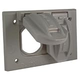 Hubbell 5094-0 Single Gang Weatherproof Cover - Horizontal Duplex