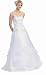 Ball Gown Strapless Formal Prom Dress #581 (4, White)
