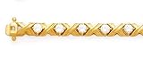14K YELLOW GOLD AND CZ 2.5MM TENNIS BRACELET, 7" 3.0CTW