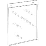 Lot of Six (6) Crystal Clear Wall Mount Sign Holder 8 1/2W X 11T