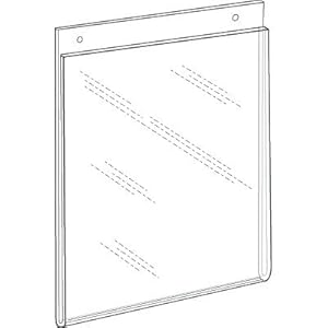 Lot of Six (6) Crystal Clear Wall Mount Sign Holder 8 1/2W X 11T