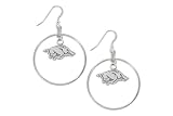 Arkansas Razorbacks School Charm Round Earrings