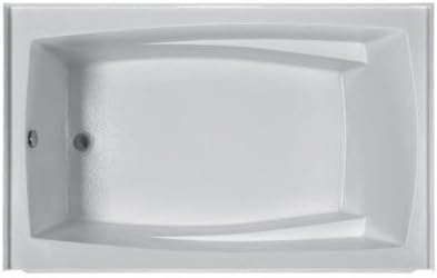 Reliance 72" x 42" Soaking Bathtub Finish: White, Drain Location: Left
