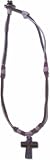 Necklace - Wood Cross Leather