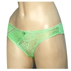 Women's 12-pack Floral Lace Accent High Cut Bikini Panties