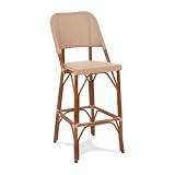 31Pigvxe68L. SL160  GAR Products 30 Inch Seaside Collection Resin Wicker Bar Stool   Dark Bamboo Cream