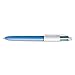 BIC 4 Color Ball Pen, Medium Point, 1.0mm, Assorted, 12 Pens (MM11-Ast)