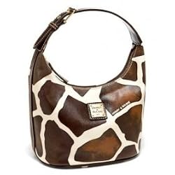 Dooney Bourke Leather Giraffe Bucket Bag Purse Tote Brown T'moro