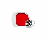 Produkt-Bild: Arzberg Porzellan 1382/70746/3001 My First Arzberg Check Espressotasse mit Cremakegel 2-teilig im Geschenkkarton