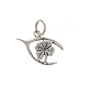 Sterling Silver Charm Lucky Wishbone & Clover Shamrock Irish