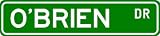 O'BRIEN Street Name Sign ~ Personalized Family Lastname Sign ~ Gameroom, Basement, Garage Sign