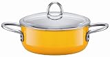 Silit 2-1/2-Quart Low Casserole with Lid, Crazy Yellow