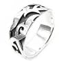 Mens Sterling Silver Elven Flame VINE Band Ring(Sizes 14,15)