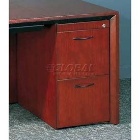 Sierra Cherry on Cherry Veneer Mayline Corsica 2 Drawer Vertical Wood Filing Pedestal for Credenza