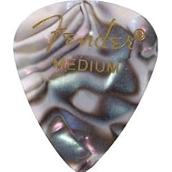 Fender 351 Premium Celluloid Guitar Picks, 12 Pack, Abalone, Medium