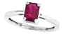 1.00ct Emerald Cut Genuine Ruby Ring in 10Kt White Gold-8