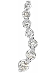 0.75 Carat (ctw) 14k White Gold Round Diamond Ladies Pendant