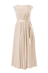 Chiffon Cap Sleeves Full Length Lace Evening Dress/Bridesmaid Dress 