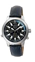 New Invicta 3031 Mens Wristwatch Swiss Quartz Movement Mineral Crystal Stainless Case Leather Band