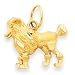 poodle43 - 14k Poodle Dog Charm