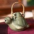 NOVICA Ceramic teapot, 'Turtle Mom'