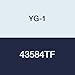 YG-1 43584TF Carbide End Mill, 4 Flute, Regular Length, Ball Nose, YG:Tylon F Finish, 2-1/2" Length, 3/8"