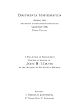 A Collection of Manuscripts Written in Honour of John H. Coates on the Occasion of His Sixtieth Birthday (Documenta Mathematica: Journal Der Deutschen Mathematiker-Ve)