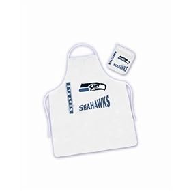 Seattle Seahawks Apron and Mitt Set by -