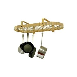 Kitchen Pot Rack - Oval with Grid, Low Ceiling Mount - Premier by Enclume